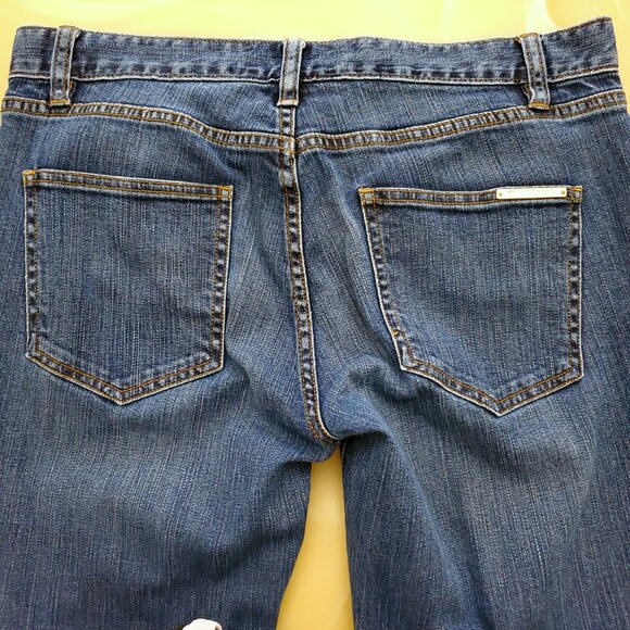 Tory Burch Slouchy Slim Gold Logo Hardware Low-Rise Y2K Women's Jeans Size 27 - Picture 7 of 14